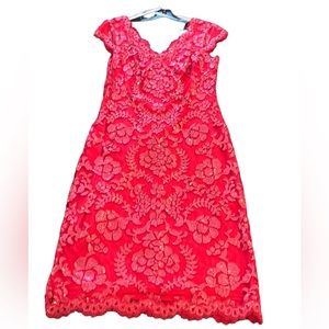 NWT Tadaahi Shoji cocktail dress. Fitted. Cap sleeves/scalloped hem. Holiday!